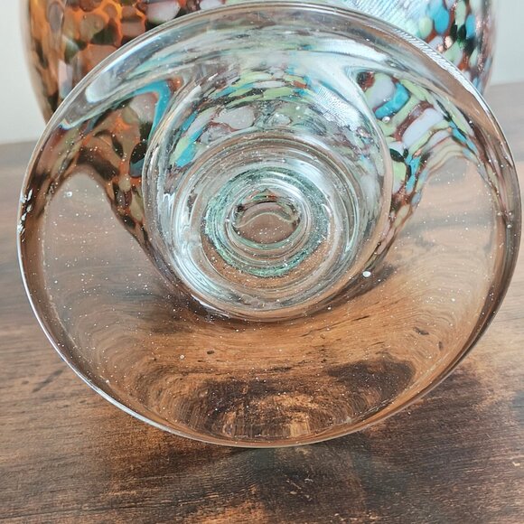 Vintage Hand-blown Murano-style Art Glass Vase - Picture 2 of 10